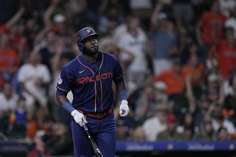 Alvarez hits 3-run homer after Syndergaard exits with injury as Astros beat Guardians 7-3